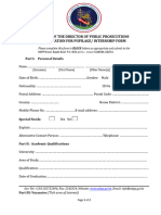 Odpp Internship Application Form