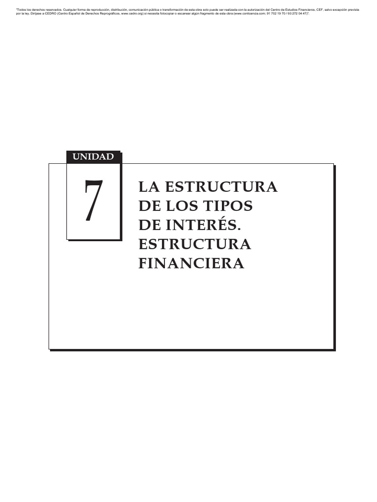 07 La Estructura Temporal de Tipos de Interés PDF Tasas de interés