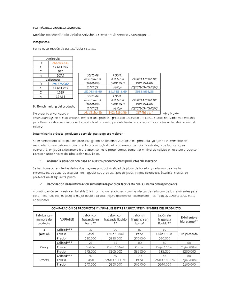 Trabajo Final de Benchmarking - TOAZ - INFO | PDF