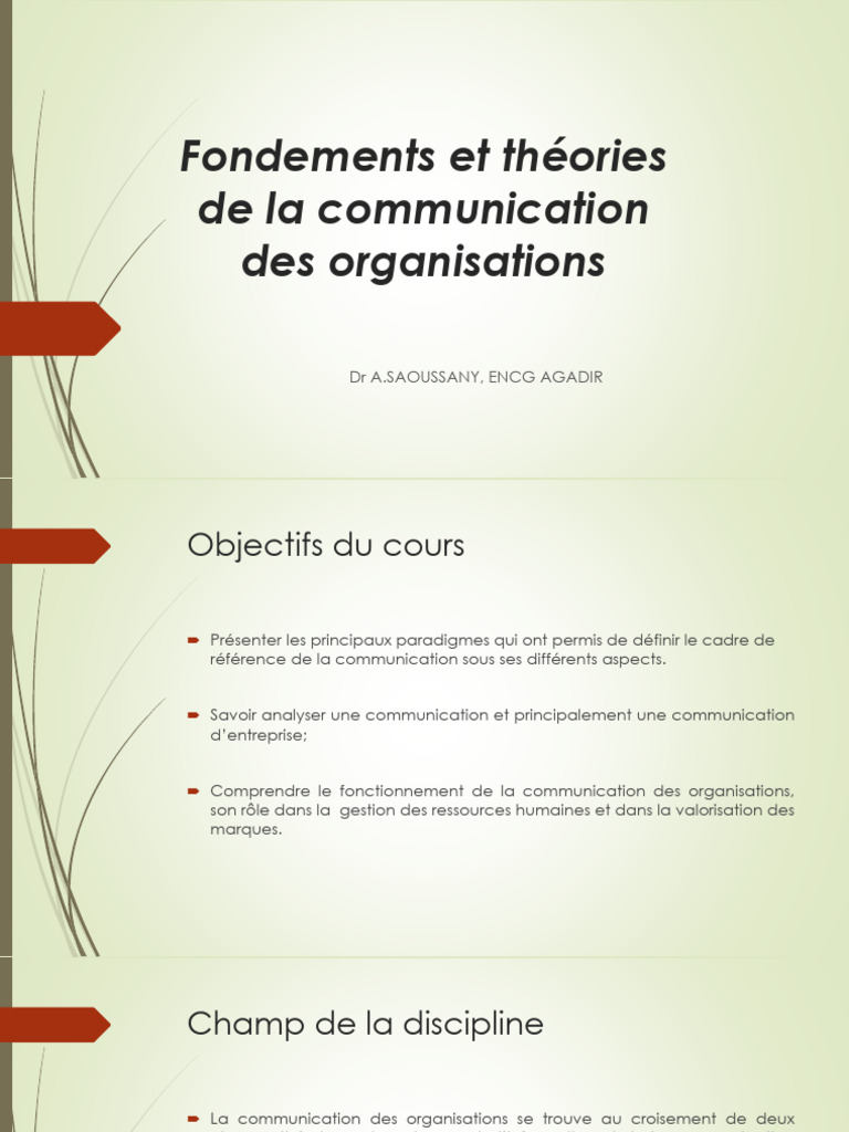 Théories de la communication des organisations | PDF | la communication ...