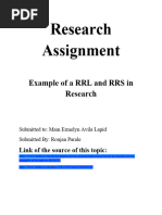 Research Assignment (RRS and RRL)