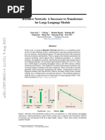 Retentive Network - A Successor To Transformer For Large Language Models