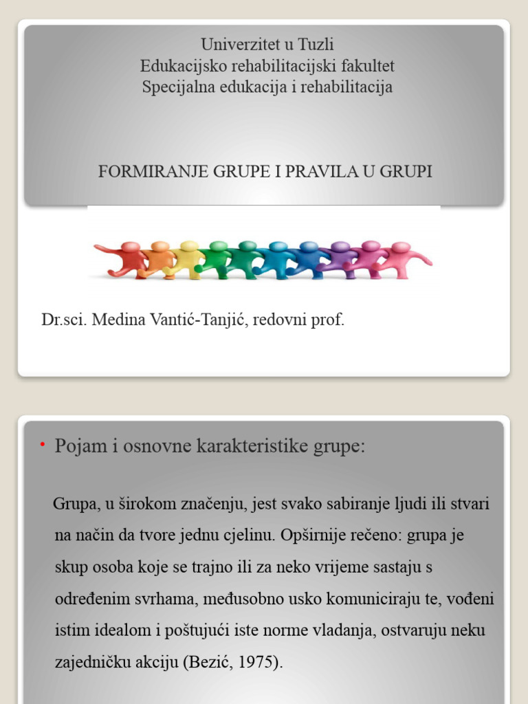 Formiranje Grupe I Pravila U Grupi | PDF