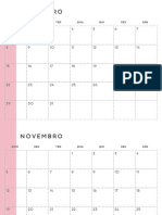 Pink Minimalist Monthly Printable 2023 Wall Calendar