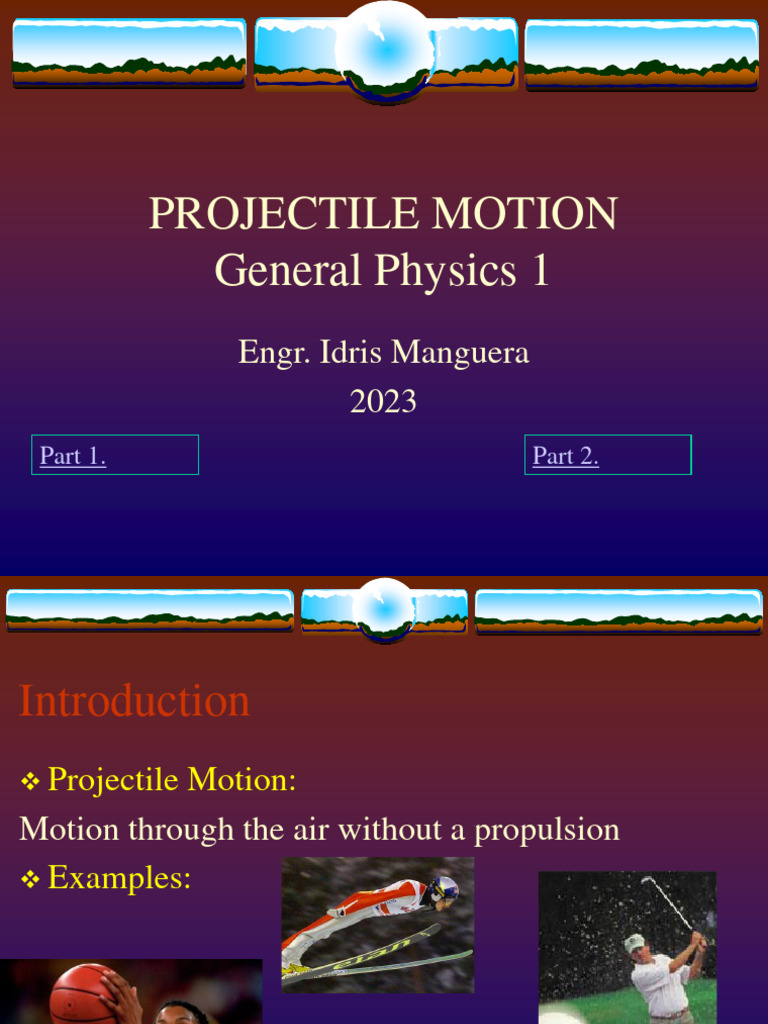 Projectile Motion PDF Dynamics (Mechanics) Physical Phenomena