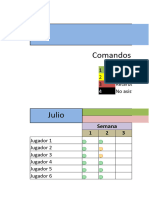 Hoja de Asistencia Entrenamientos