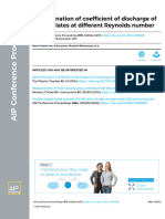 Determination of Coefficient of Discharge of Nozzle Plates at Different Reynolds Number