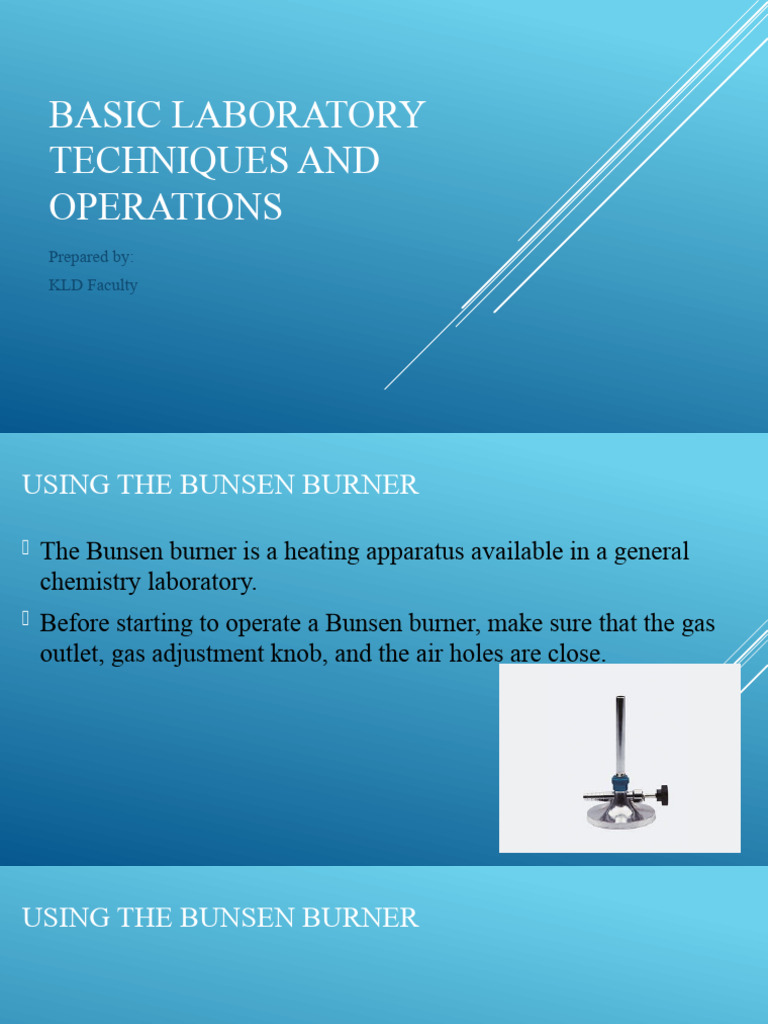 Basic laboratory techniques and operations pdf filtration