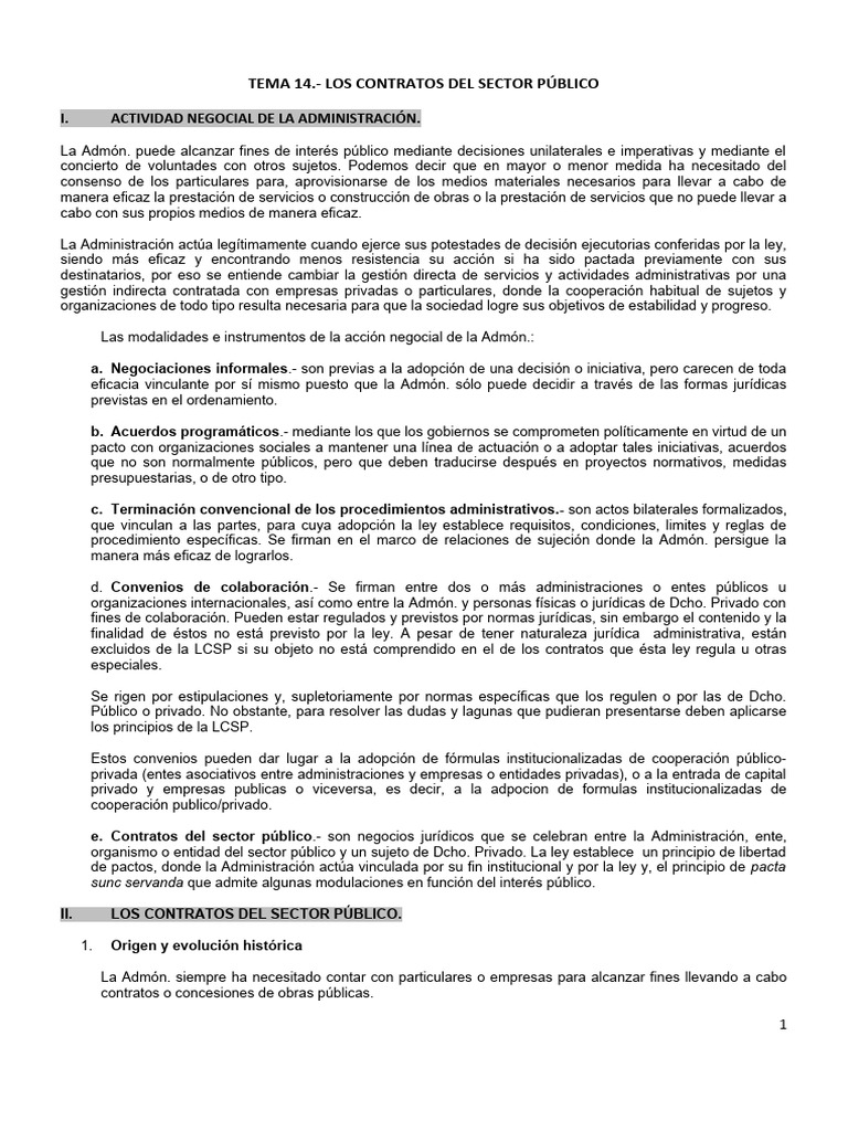 Tipos de Contratos en el Sector Público | PDF | Adopción | Economias