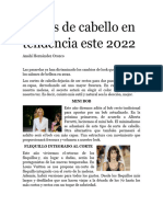 Cortes de Cabello en Tendencia Este 2022