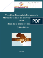 Troisième Rapport Du Royaume Du Maroc Sur La Mise en Œuvre de L'agenda 2063 - Bilan de La Première Décennie (2014-2023)