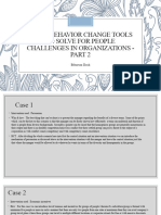 Using Behavior Chane Tools To Solve For People