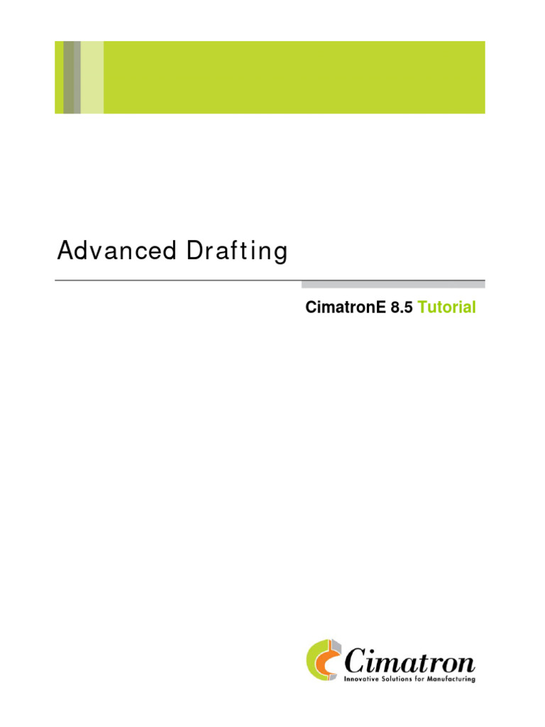CimatronE 8.5 Advanced Drafting Guide | PDF | Icon (Computing) | Double ...