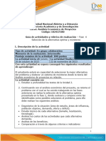Guía de Actividades y Rúbrica de Evaluación - Unidad 2 - Fase 4 - Selección de La Alternativa Optima y Monitoreo
