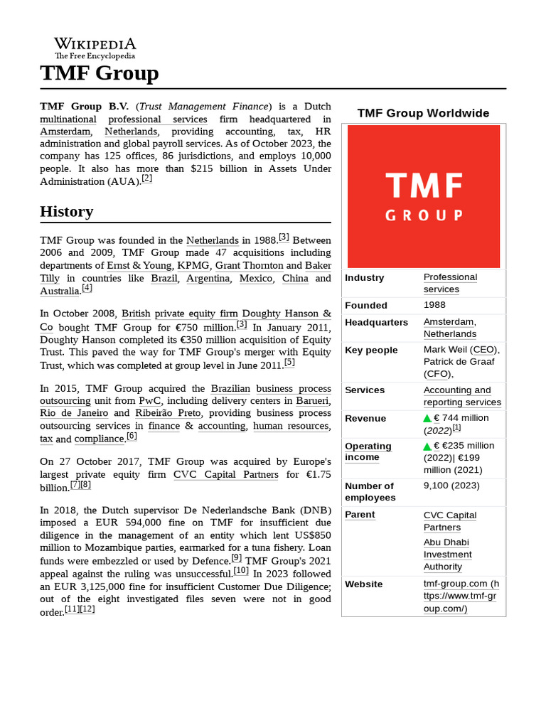 TMF Group | PDF | Business | Economies