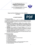 Raport Evaluare Romana Facultate 2004