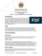 CCOM 4005 - Data Structures Fall 2023-2024 Project #2 - Fully-Parenthesized Expression Evaluator