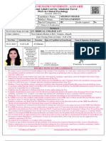Aligarh Muslim University, Aligarh: Provisional Admit Card For Admission Test of Ph.D. in Clinical Psychology