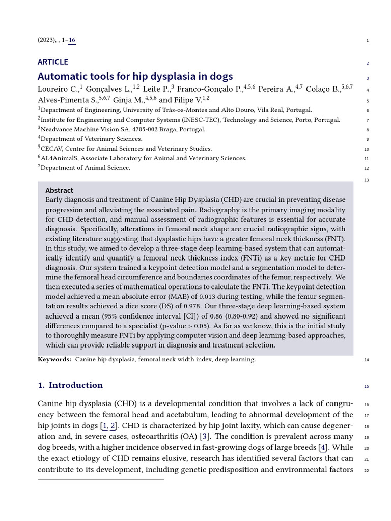 Automatic Tools For Hip Dysplasia in Dogs v2 | PDF | Image Segmentation ...