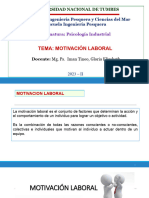 Tema: Motivación Laboral: Facultad de Ingeniería Pesquera y Ciencias Del Mar Escuela Ingeniería Pesquera