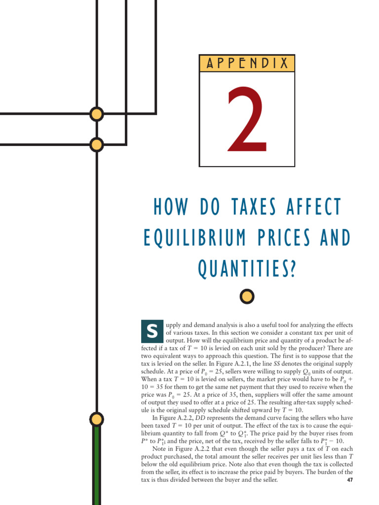 How Do Taxes Affect Equilibrium Prices and Quantities?: Appendix | PDF ...