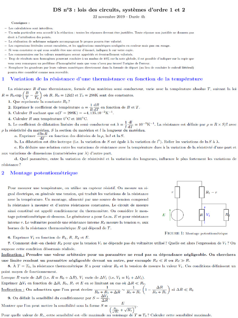 DS3 Circuits Ordre1&2 | PDF