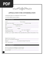 Application For Consideration