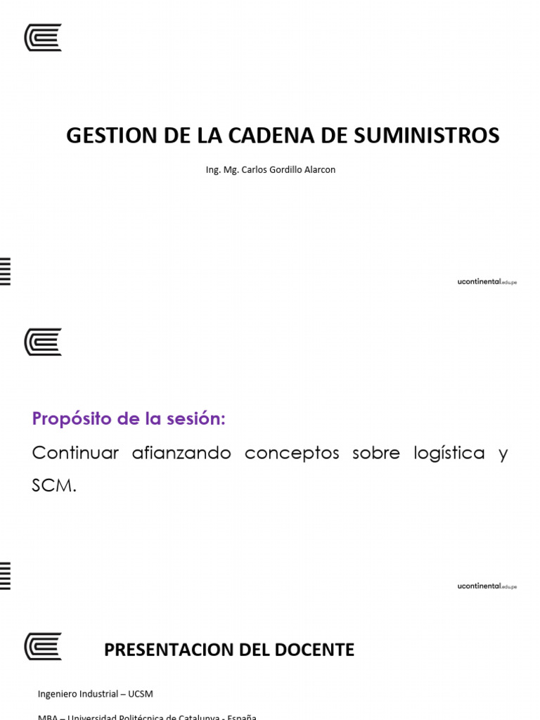 Semana 1 - Clase 2 - Gestión de La Cadena de Abast. | PDF | Logística ...