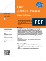 Zertifizierte Fortbildung: Spondylolisthese