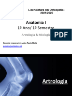 3 - Anatomia I - Artrologia - Miologia