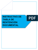 Instructivo de Tabla de Retención Documental22222222