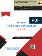 MAT506 Operations Research