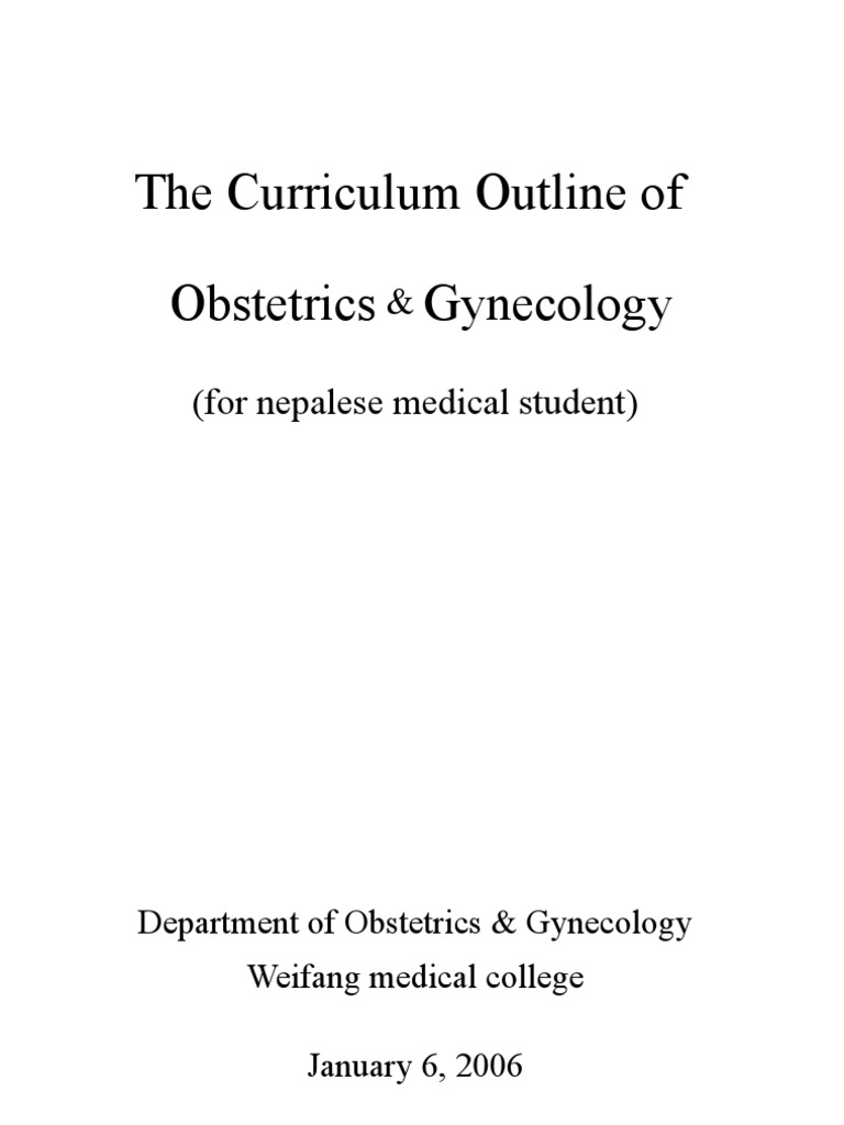 Endometriosis in Obstetrics Curriculum | PDF | Menstrual Cycle | Childbirth