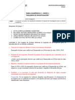 Semana 8 - Tarea Académica 2 - Parte 1 - Hipótesis y Esquema de Investigación