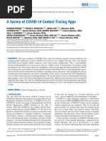 A Survey of COVID-19 Contact Tracing Apps