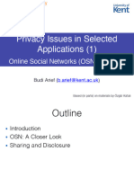 Week9a - Lecture 3 - Privacy Issues in Selected Applications (1) - OSN