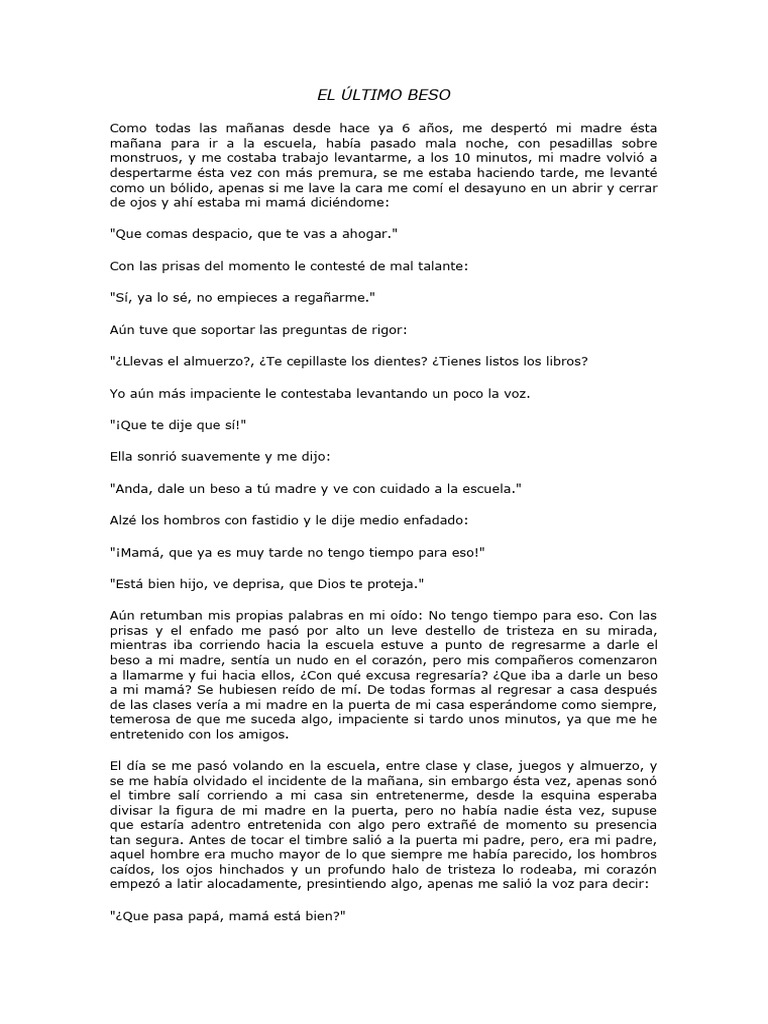 El último Beso Pdf Amor