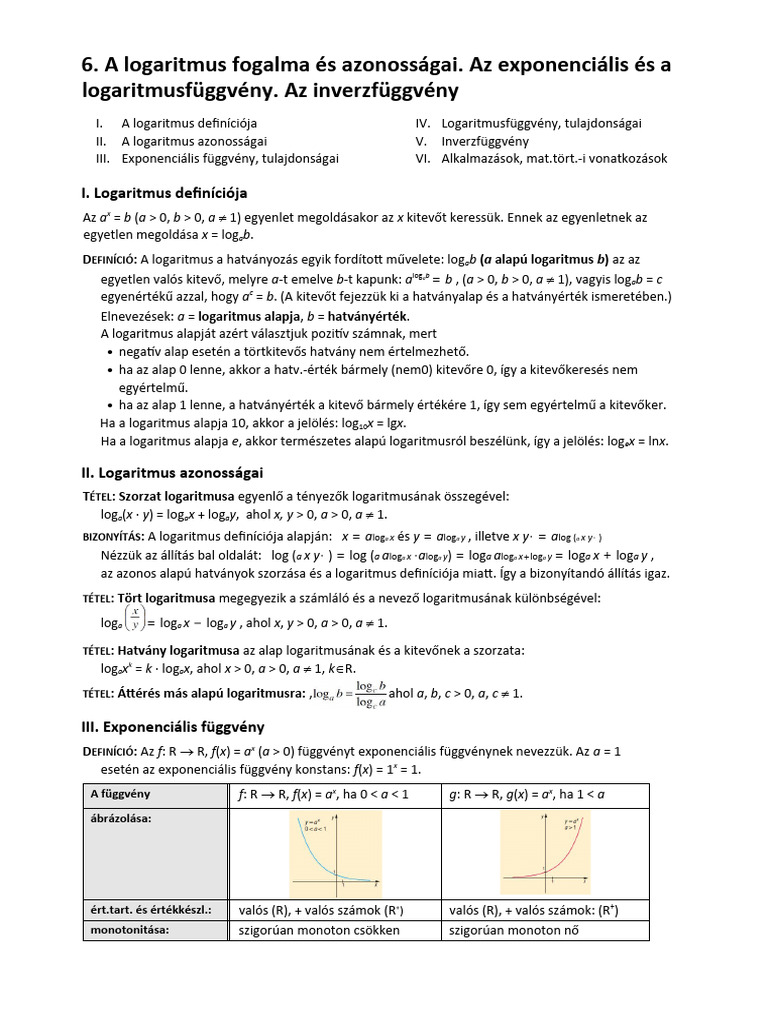 Logaritmus | PDF