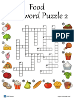Food Crossword Puzzle 2qqqq