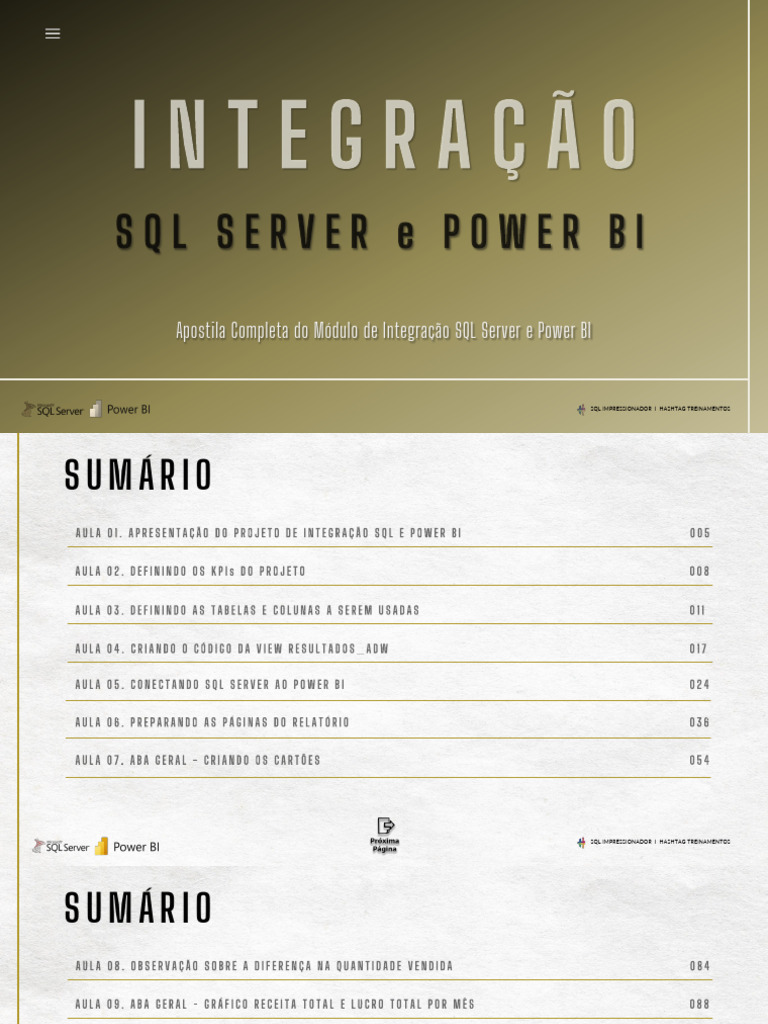 Apostila Integração SQL Server e Power BI | PDF | Microsoft SQL Server ...