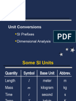 SI and Dimensional Analysis