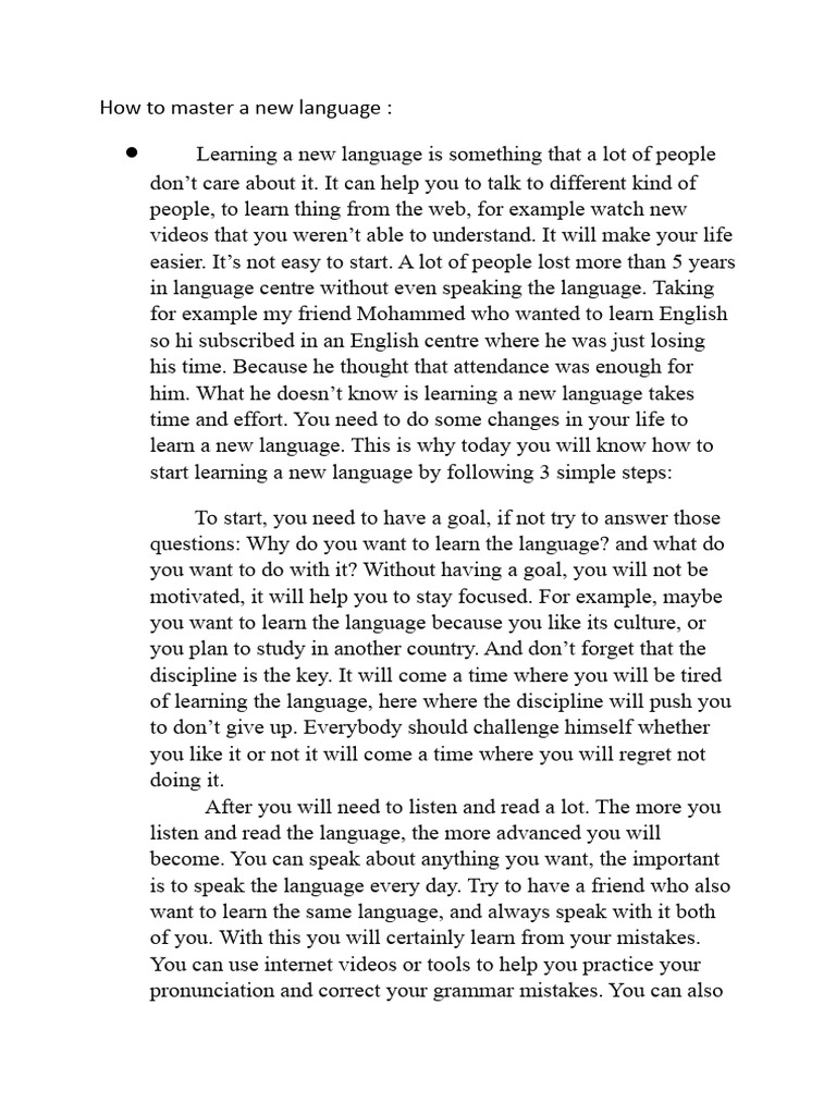 How To Learn A New Language | PDF | Disciplines | Human Communication