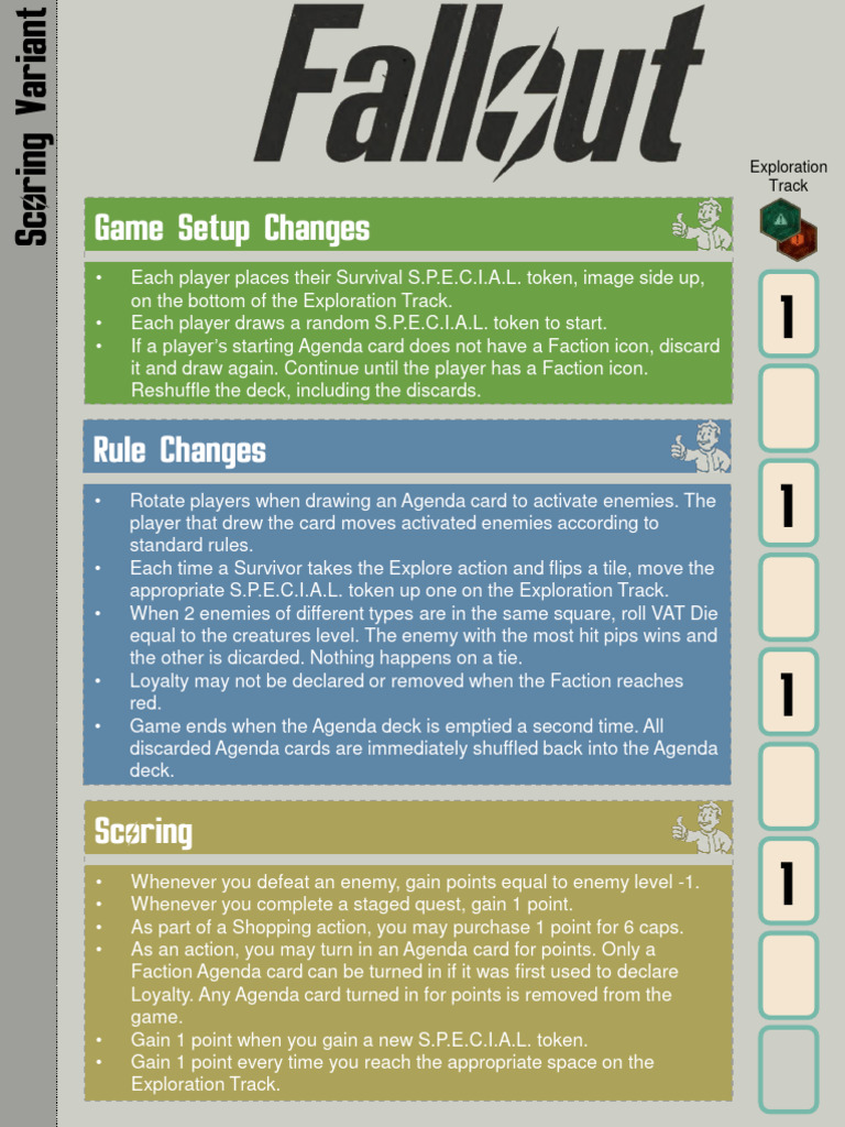 Scoring and Rule Changes for Gameplay | PDF | Card Games | Entertainment