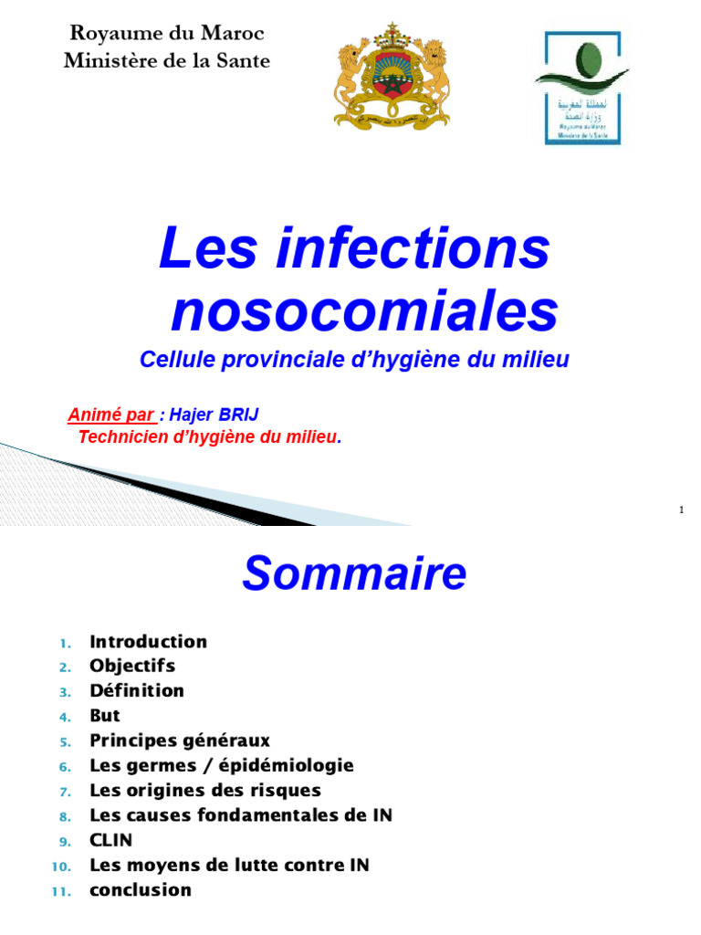 Lutte contre les infections nosocomiales | PDF | Infection nosocomiale ...