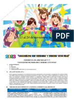 EXPERIENCIA DE APRENDIZAJE N°17 PARA 4, Y 5 AÑOS Del 13 Al 24 de Nov.