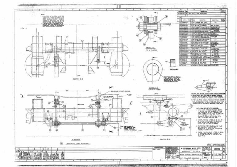 B51287 Bogie General Arrgt AntiRoll Bar Assembly PDF