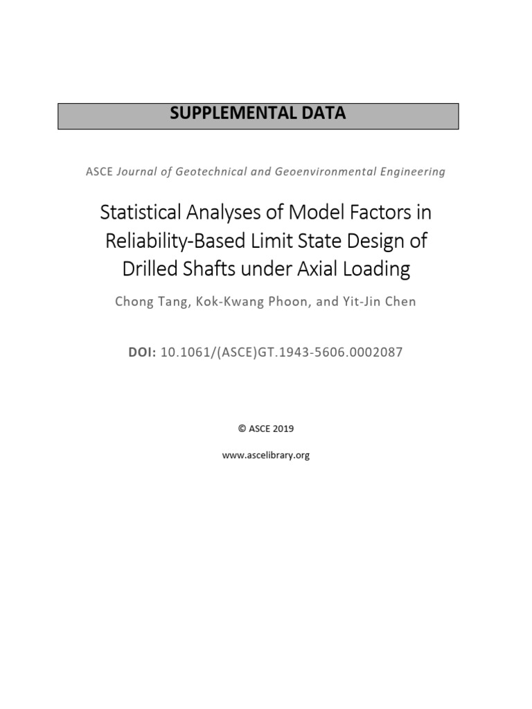 Drilled Shaft Load Test Data Analysis | PDF | Silt | Loam