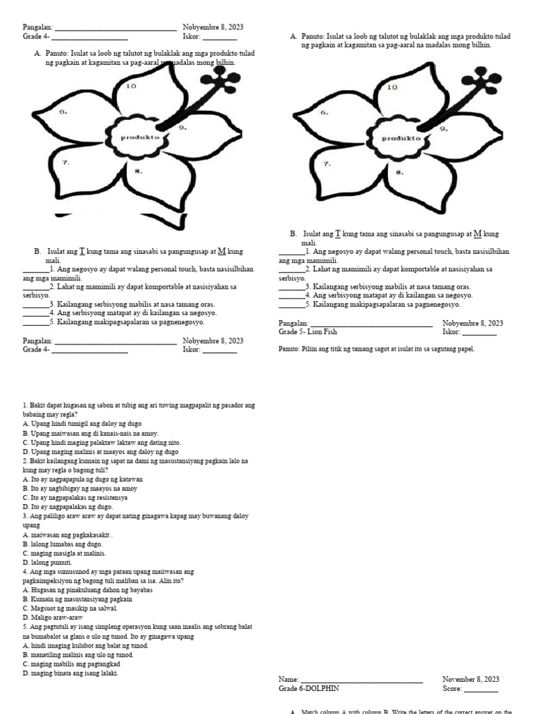 q2 Week 1 Epp Summative Test | PDF