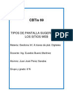 Tipos de Pantalla Sugeridos en Sitios Web