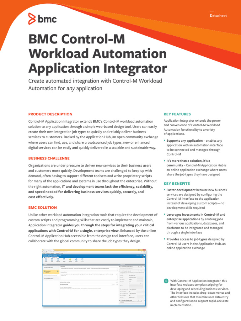 Control M Application Integrator PDF Automation Cloud Computing